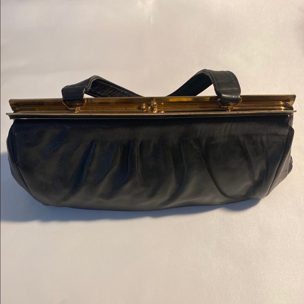 Elegant Black Leather Clutch